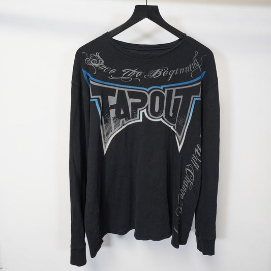 (XL) Vintage Tapout MMA Elite Y2K Waffle Knit Long Sleeve Thermal Men’s XL 2000s Emo