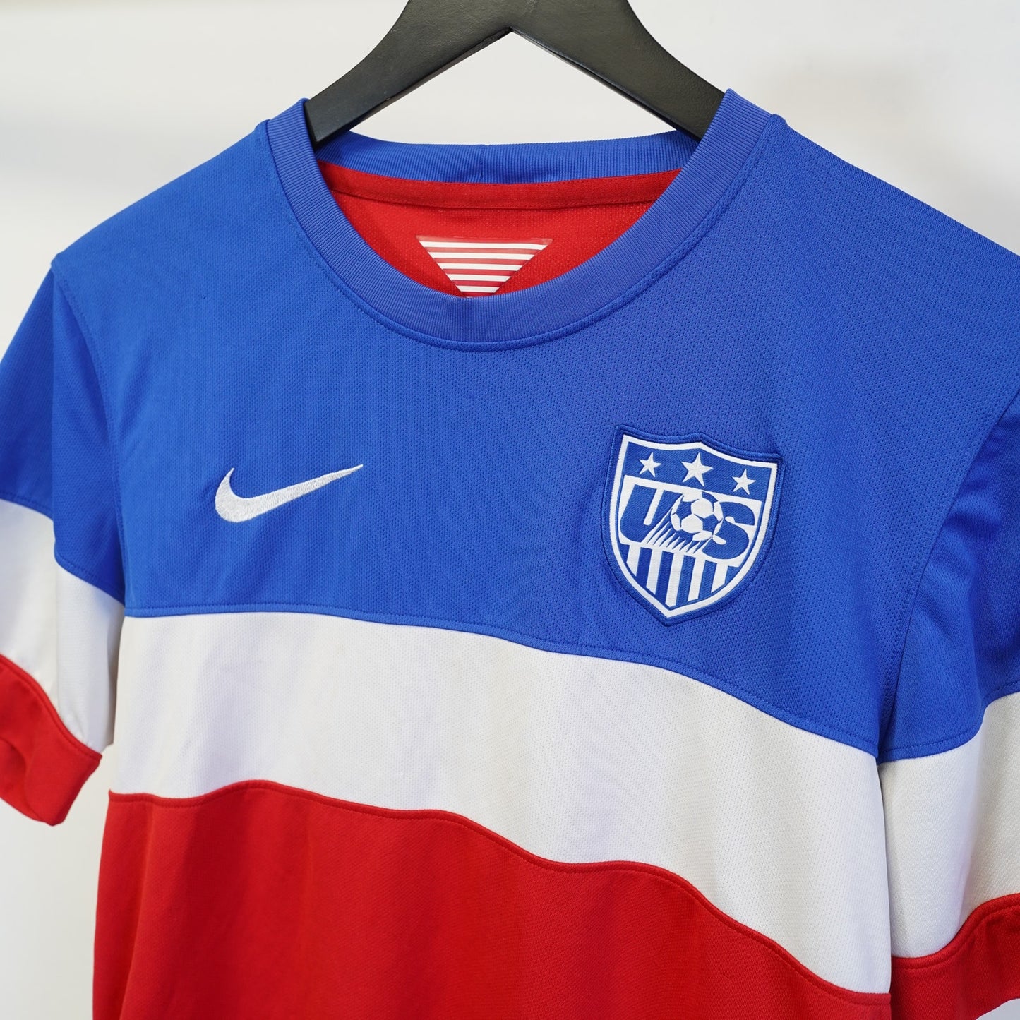 (S) Nike USMNT 2014 World Cup Away Soccer Jersey "Bomb Pop" Men's S Red Blue