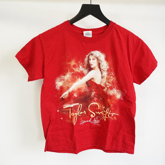 (Youth S) Taylor Swift 2011 Speak Now Tour Double-Sided Concert T-Shirt Youth Small Red