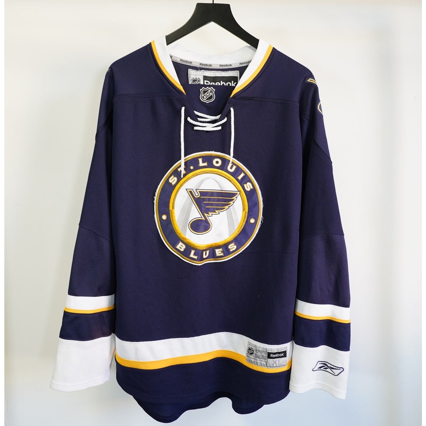 (XL) Vintage St. Louis Blues Reebok Sewn Hockey Jersey Men's XL Blue Nhl Embroidered