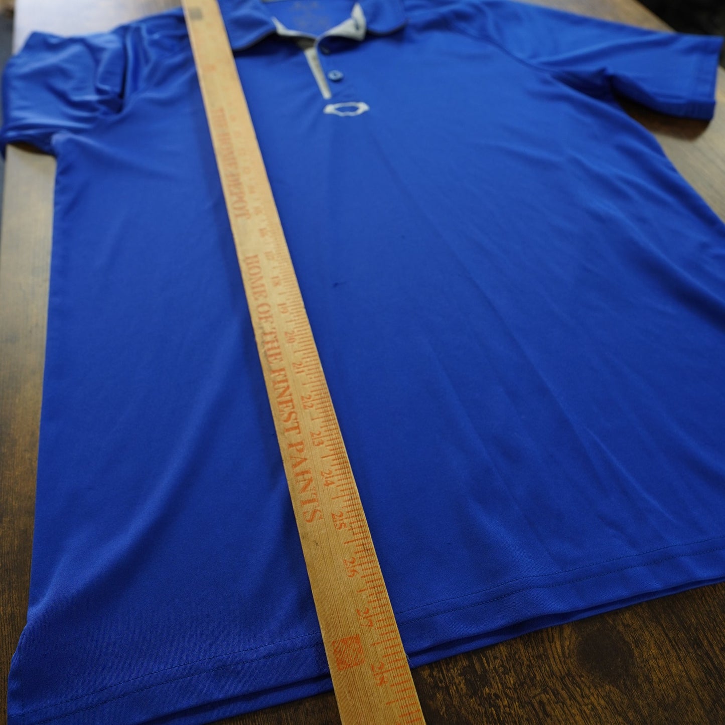 (M) Oakley Hydrolix Elemental Golf Polo Shirt Men's M Electric Blue Y2K 2000s Preppy