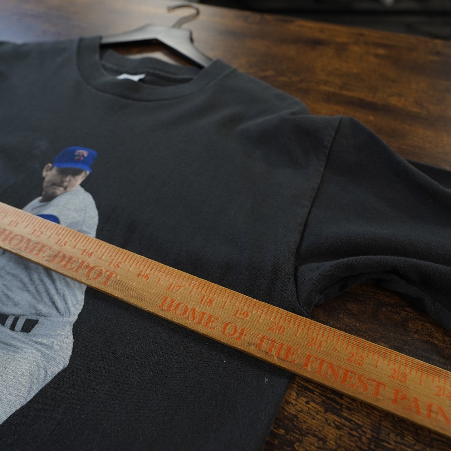 (L) Vintage Nola Ryan Salem Sportswear Single Stitch T-Shirt Men's L Black Rangers