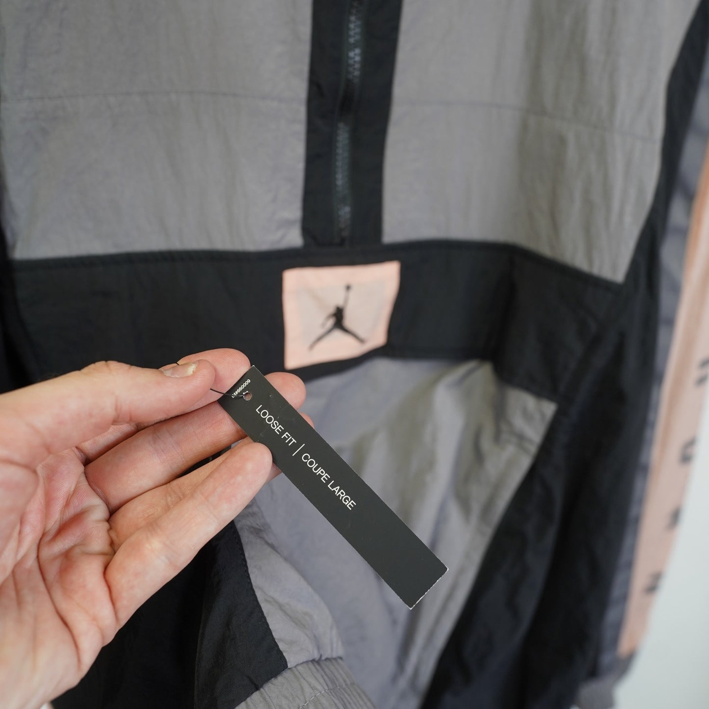 (XXL) Air Jordan Wings Windwear Anorak Jacket Windbreaker Men's 2XL Gray Retro New