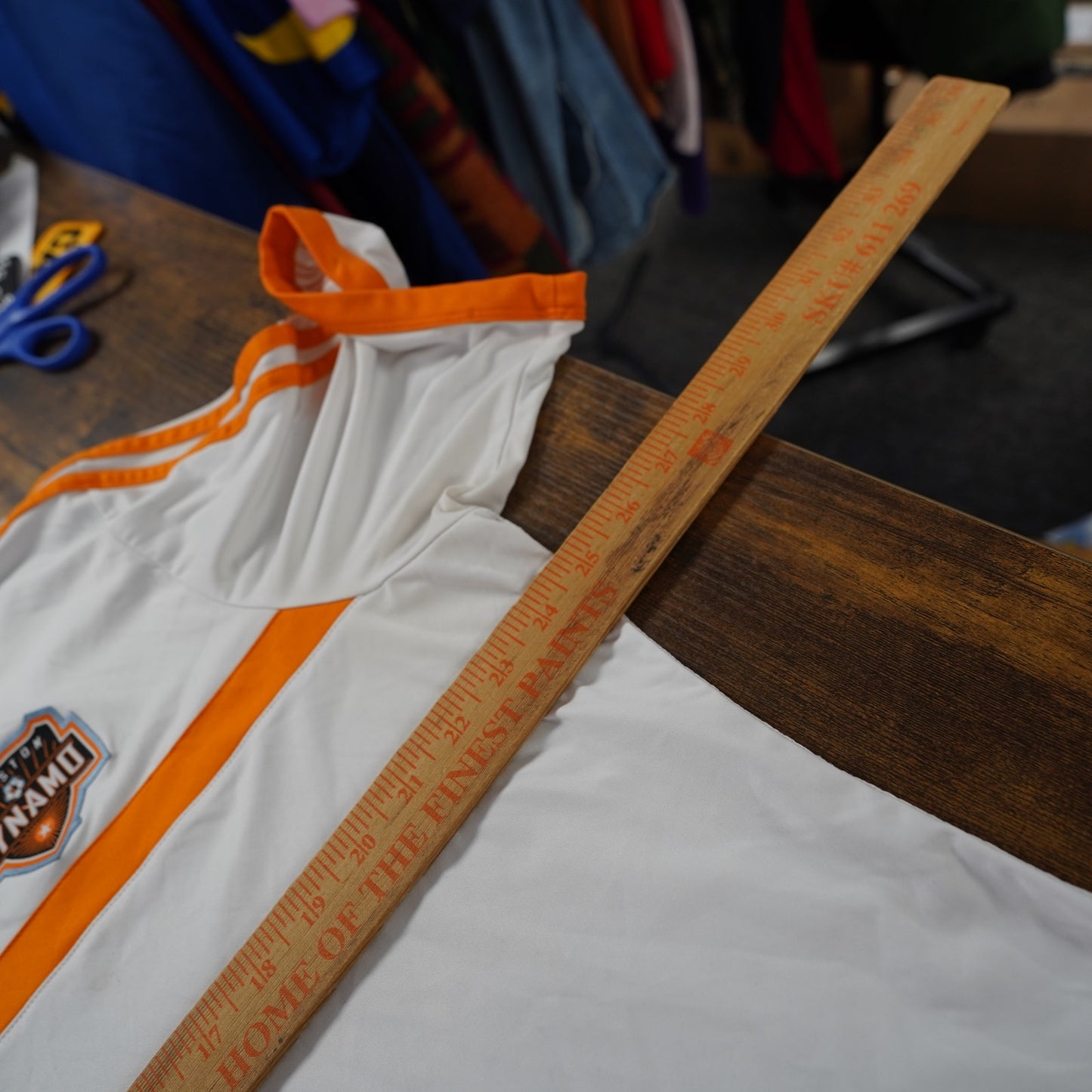 (XL) Adidas Houston Dynamo White MLS Soccer Jersey Men's XL White Orange Futbol