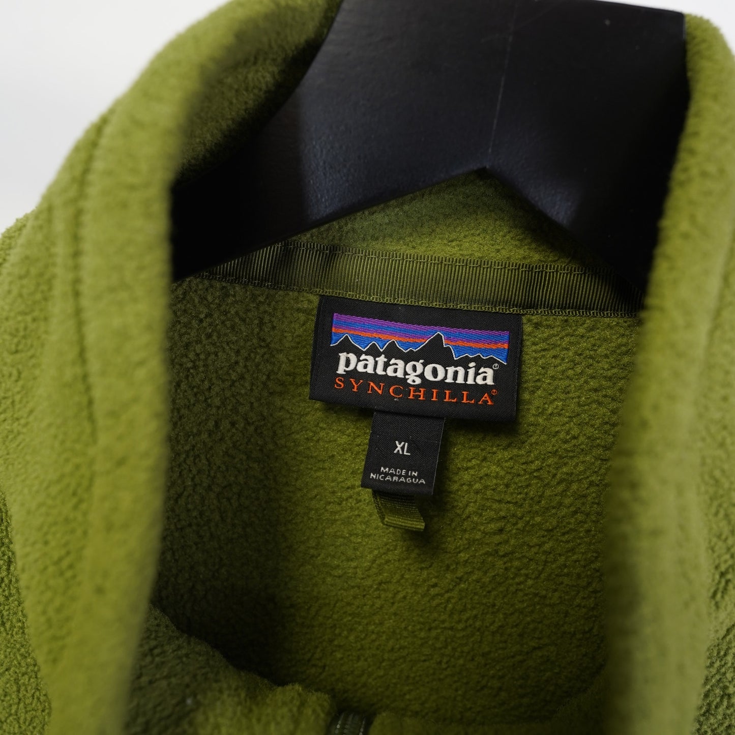 (XL) Vintage Patagonia Synchilla Pullover Mens XL Green Marsupial Half Zip Outdoor