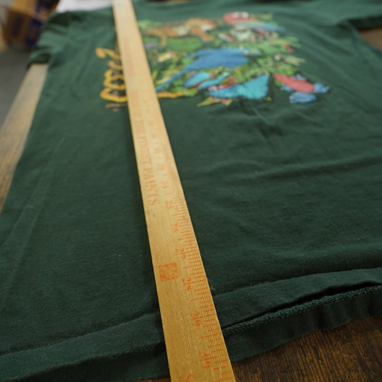 (L) Vintage Wild Cotton Rainforest Single Stitch Nature T-Shirt Men's L Green Animal