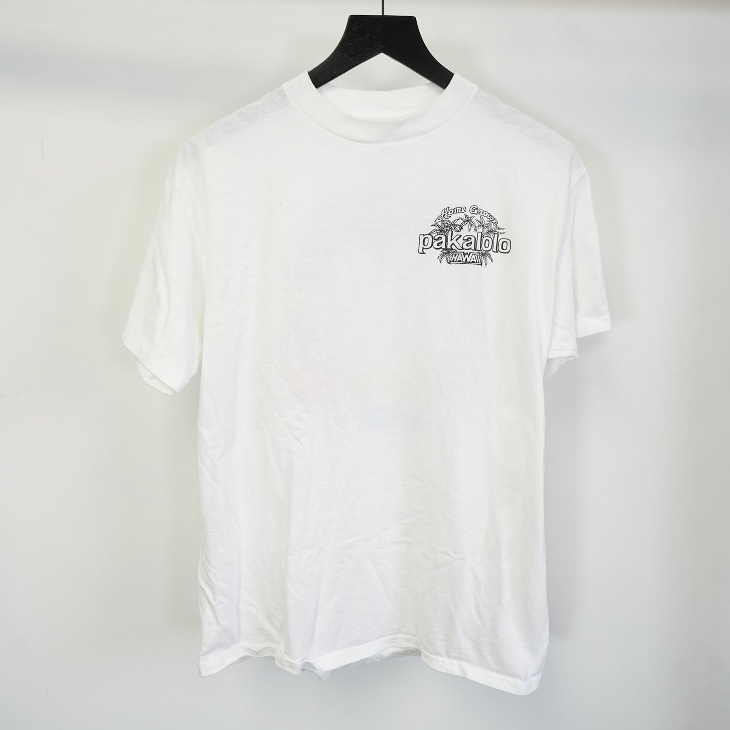 (L) Vintage Pakalolo Hawaiian Weed Cannabis Hemp Marijuana T-Shirt Mens L White Drug