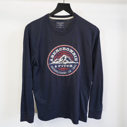 (S) Vintage Abercrombie & Fitch Y2K Muscle Longsleeve T-Shirt Mens S Sewn Blue 2000s