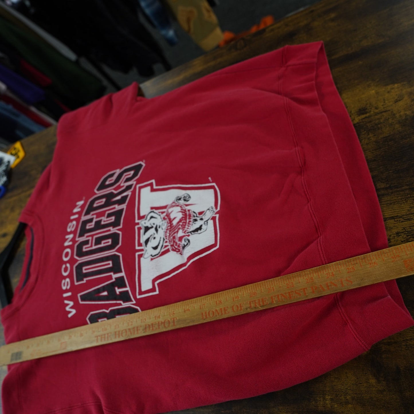 (XL) Vintage Wisconsin Badgers Starter Sweatshirt Men's XL Red 90s Crewneck