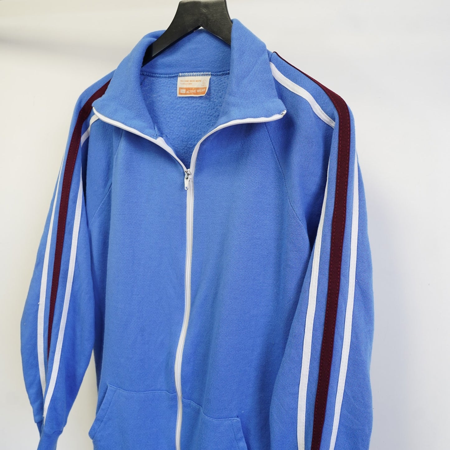 True Vintage 1970s Sears Full Zip Track Jacket Men's M Blue Retro Casual