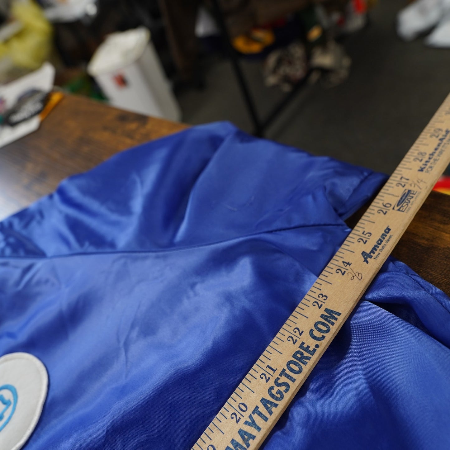 (XL) True Vintage Southwestern Bell Satin Bomber Jacket Men's XL Blue AT&T