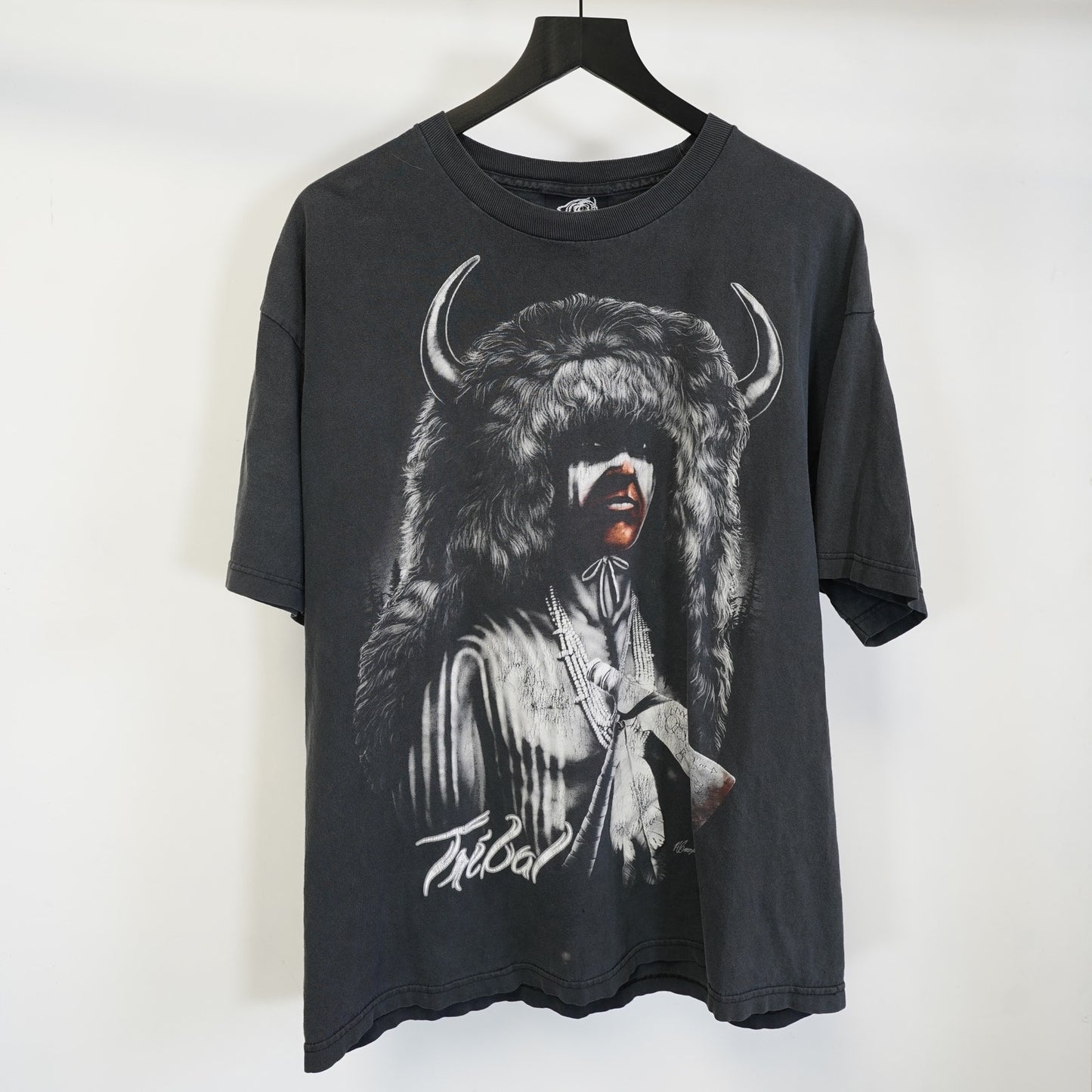 (L) Vintage DGA David Gonzales Art Indian Native Shaman Warrior T-Shirt Men's L
