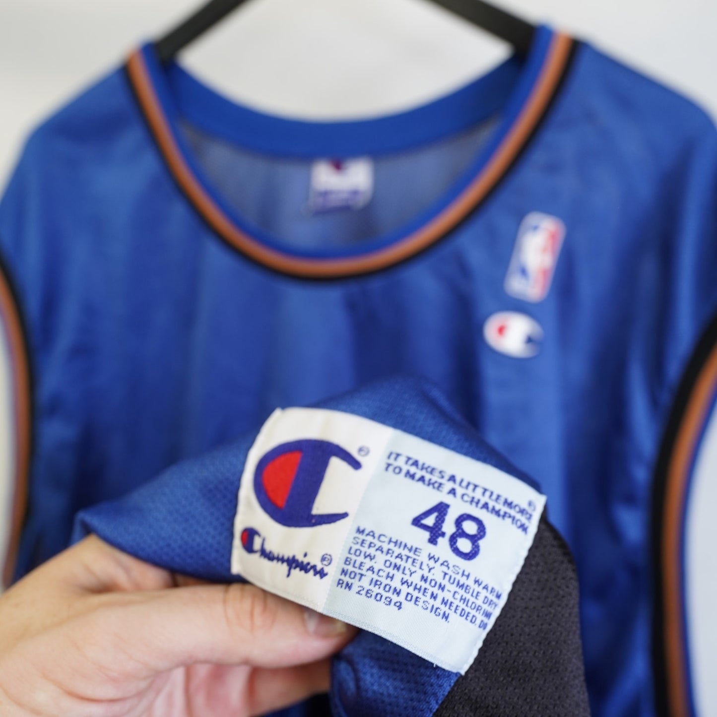 (XL) Vintage Michael Jordan Washington Wizards Champion Jersey Men's XL Sz. 48 Blue