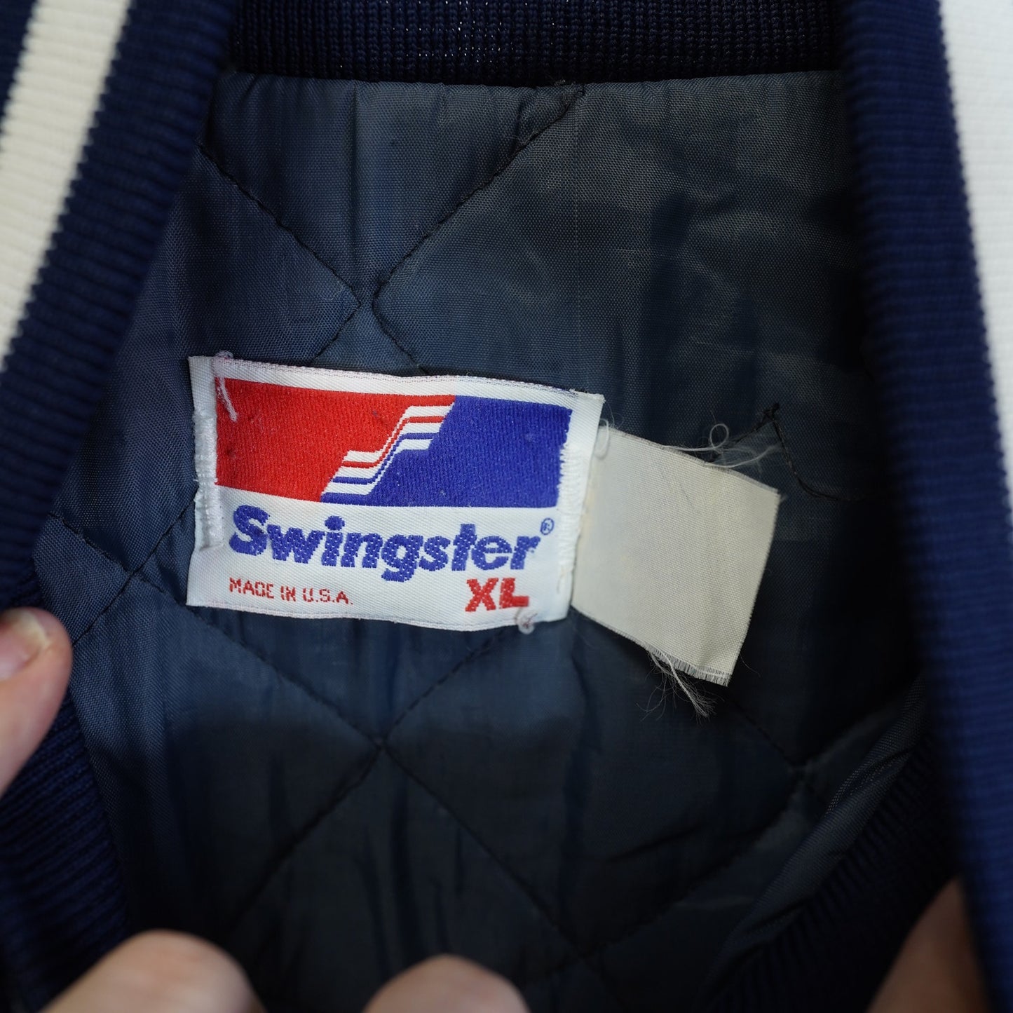 (XL) Vintage Swingster U.S. Navy Satin Jacket Men's XL Naval Academy Varsity Bomber