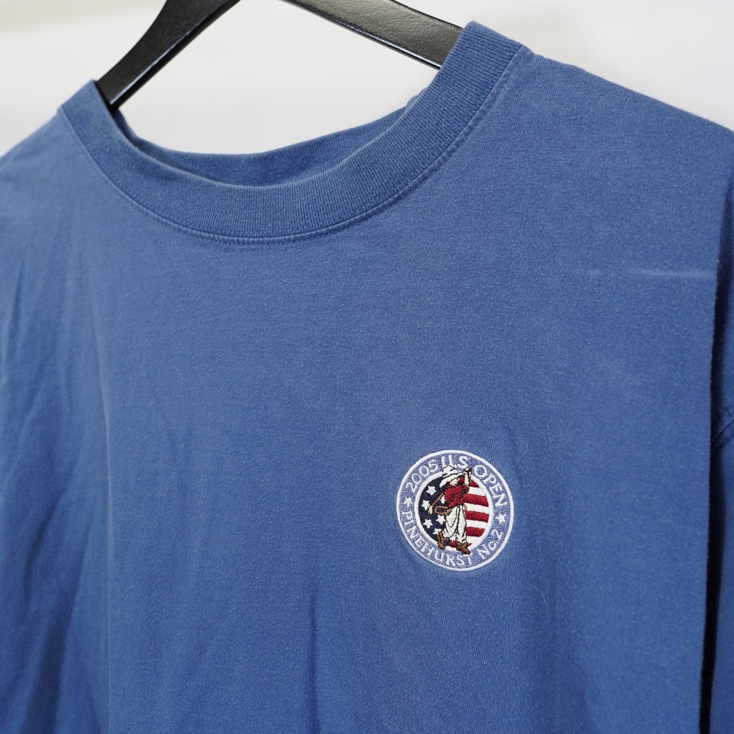 (XL) Vintage 2005 U.S. Open Pinehurst Golf Embroidered T-Shirt Men's XL Blue Preppy