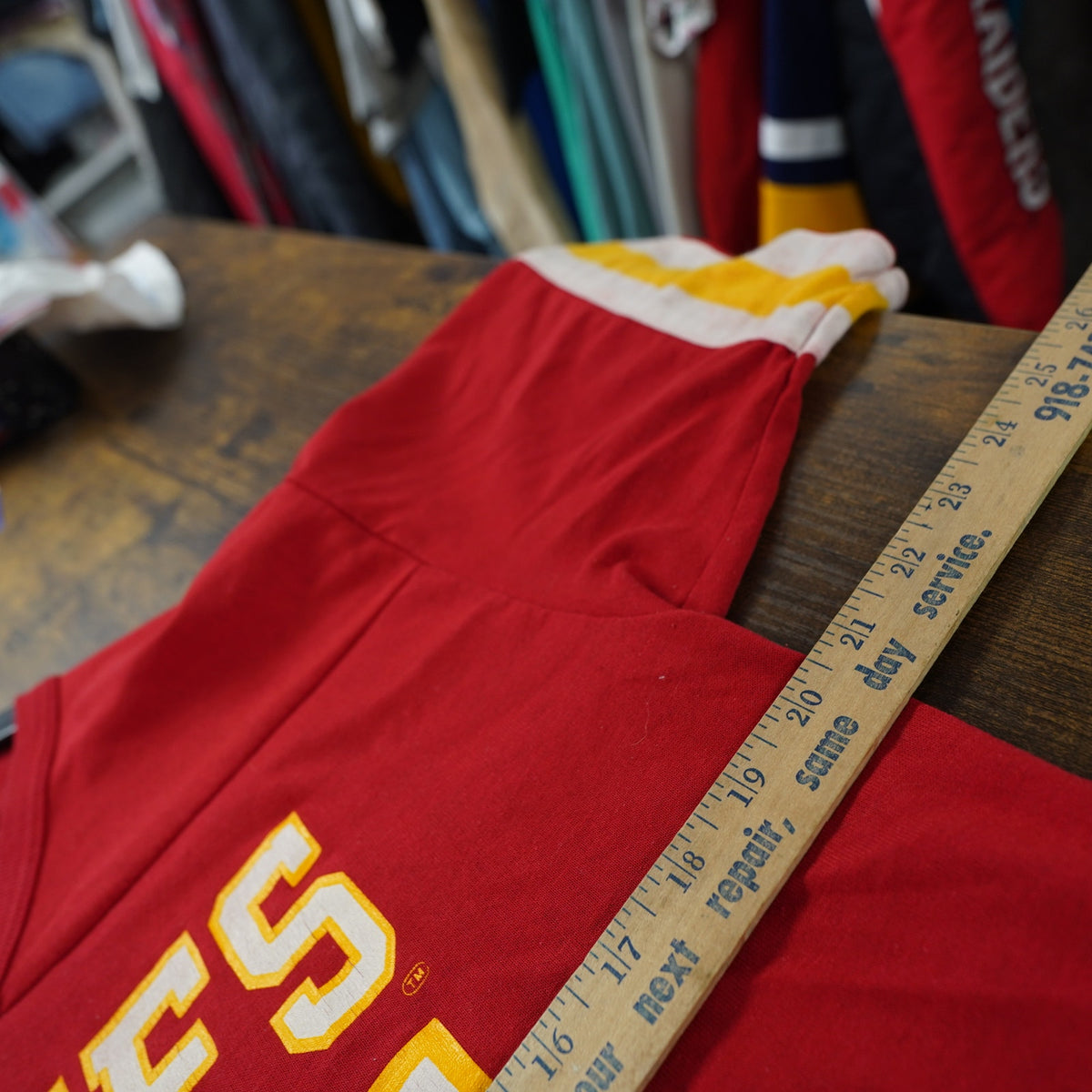 (L) True Vintage 80s Kansas City Chiefs Rawlings Football Jersey Men's L Red Retro