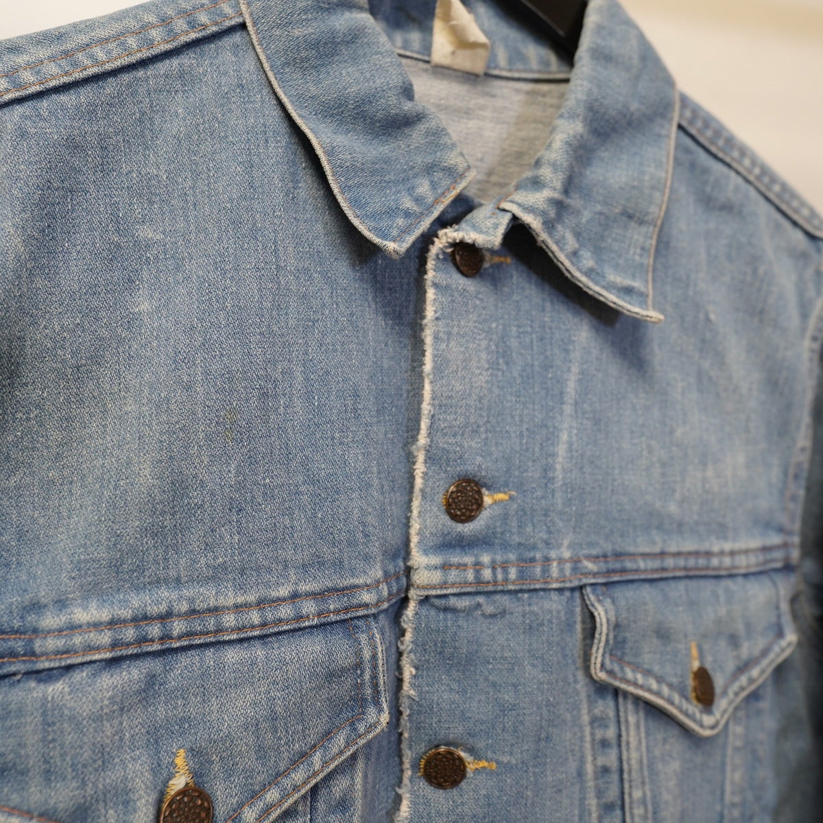 (M) True Vintage 1970s Light Wash Denim Jacket Men's M Western Indie