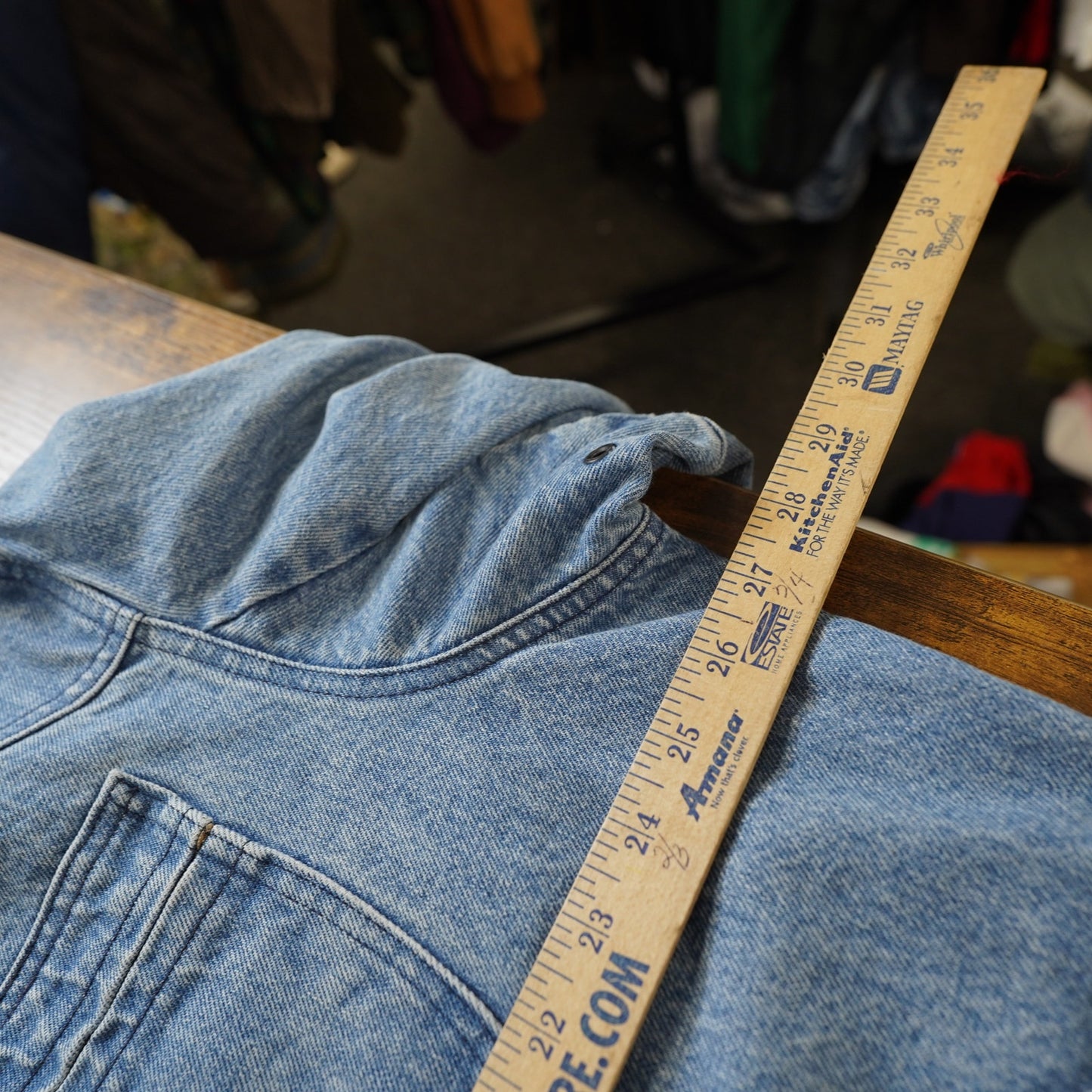 (XL/2XL) Vintage L.L. Bean Freeport Maine Denim Barn Chore Coat Men's 80s Blue