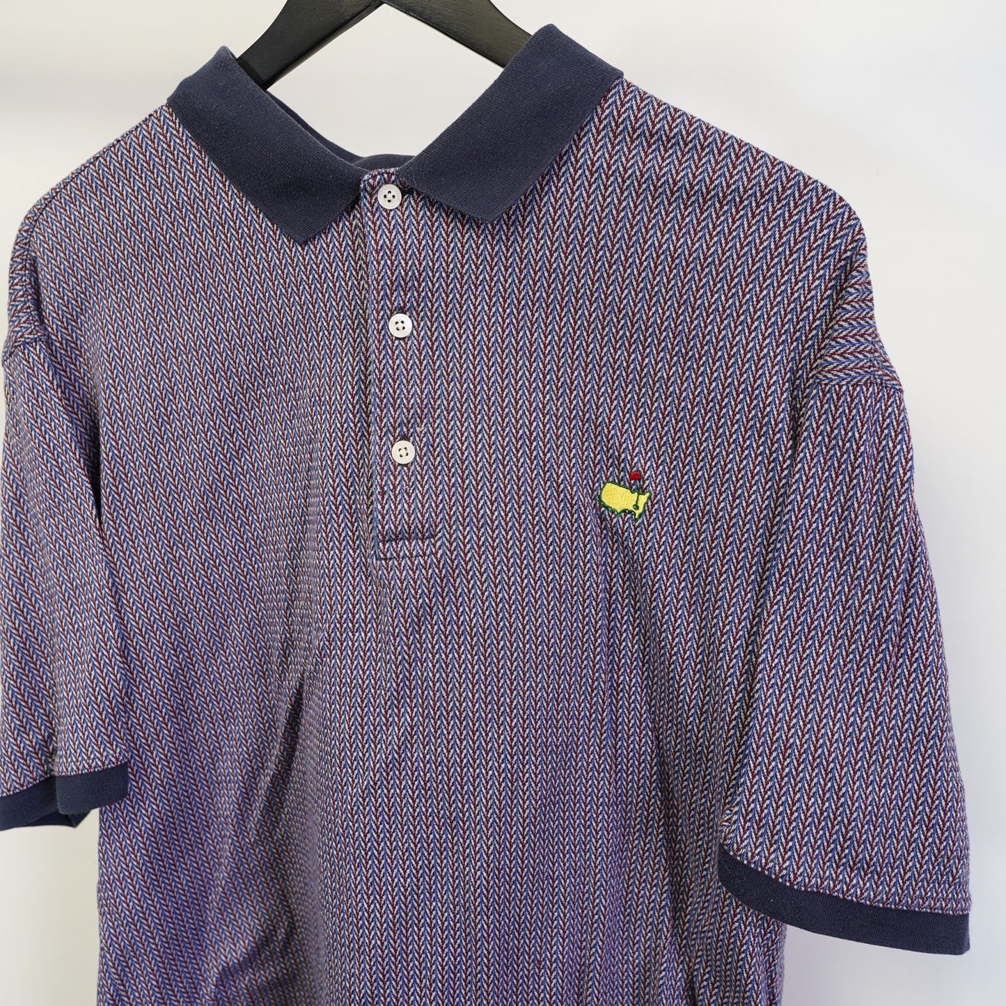 (L) Vintage The Masters Augusta National Golf Shop Polo Shirt Men's L 90s Retro Knit