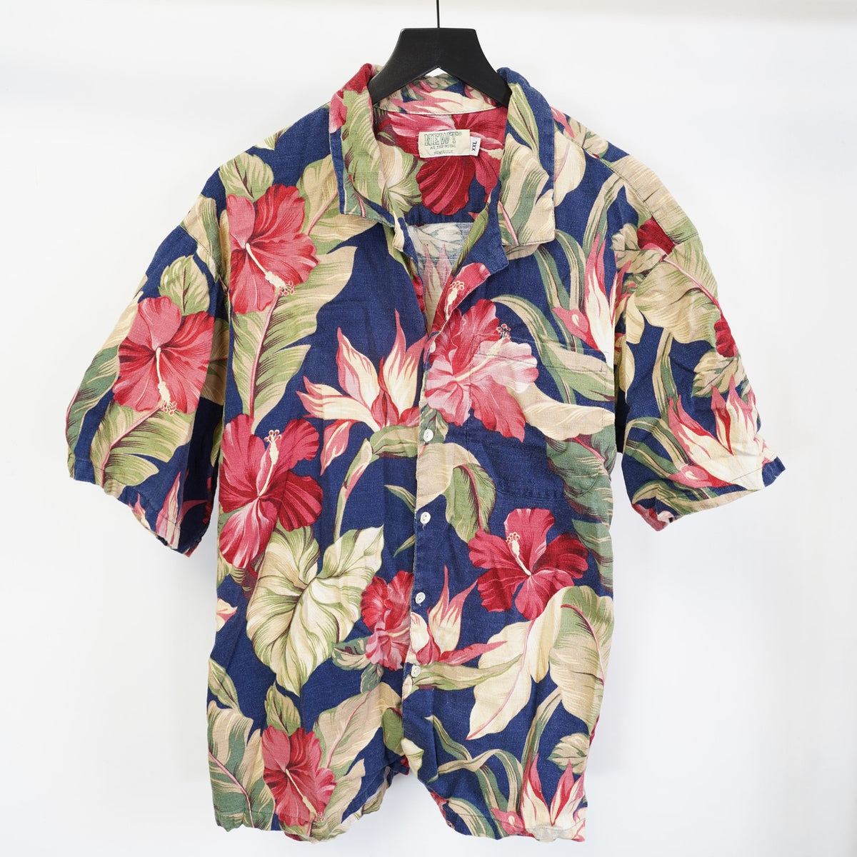 (XXL) Vintage Royal Honolulu Floral Hawaiian Shirt Men's XXL Tropical Hibiscus Surf