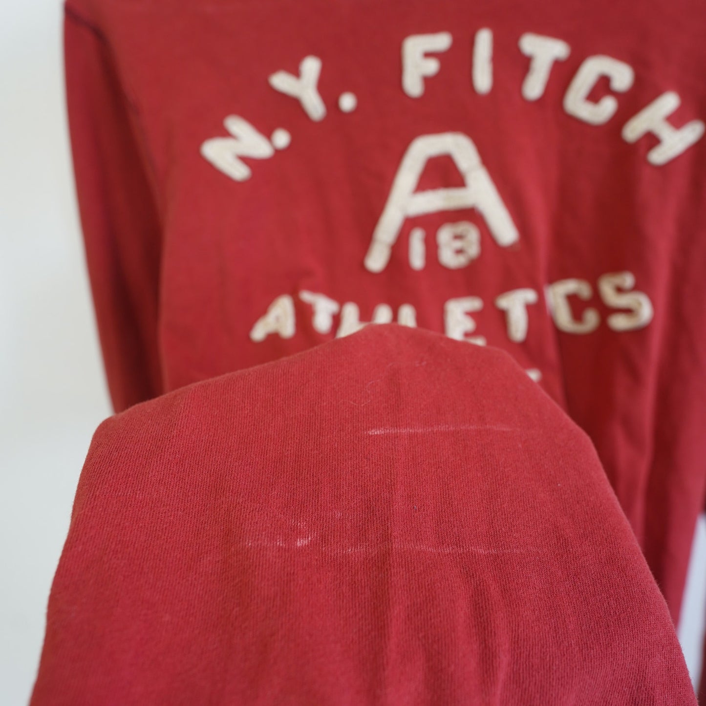 (M) Vintage Abercrombie & Fitch Y2K Muscle Longsleeve t-Shirt Men's L Sewn Red 2000s