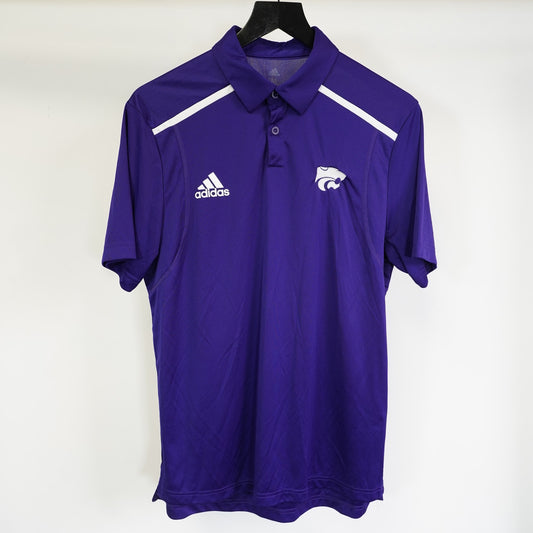(M) Adidas Kansas State Wildcats Purple Polo Shirt Men's M Golf