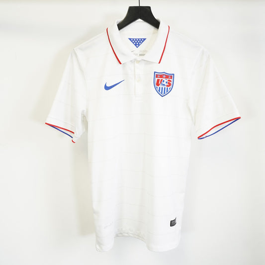(S) Nike United States 2014 World Cup Home Soccer Jersey Men's S White Dri-Fit Vtg