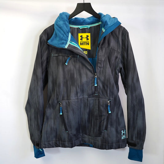 (Women's M) Under Armour Mountain MTN Anorak Jacket Gray Blue Snowboard Gorpcore