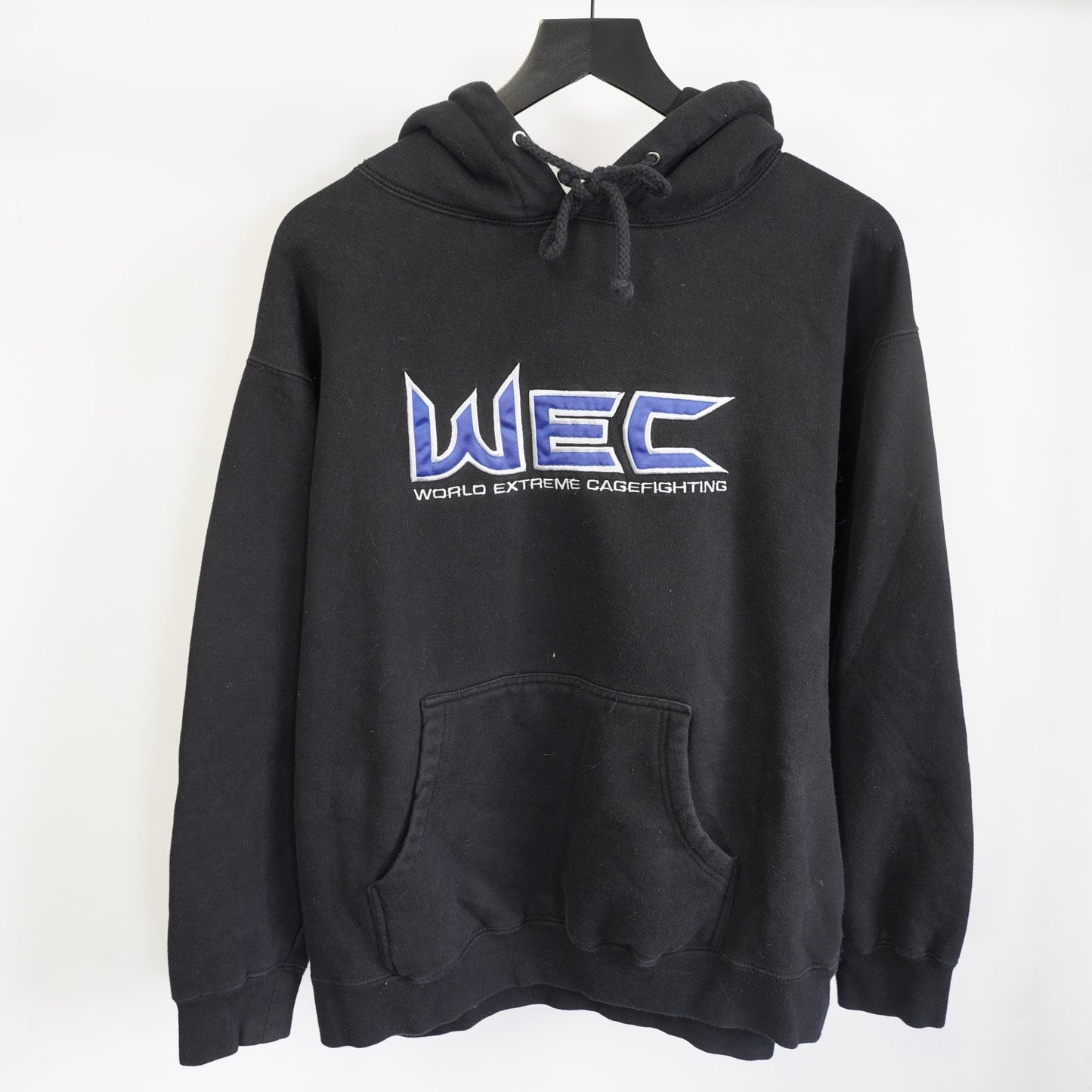 (L) Vintage WEC World Extreme Cagefighting Hoodie Men's Large Black MMA UFC Y2K