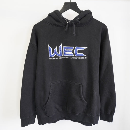 (L) Vintage WEC World Extreme Cagefighting Hoodie Men's Large Black MMA UFC Y2K