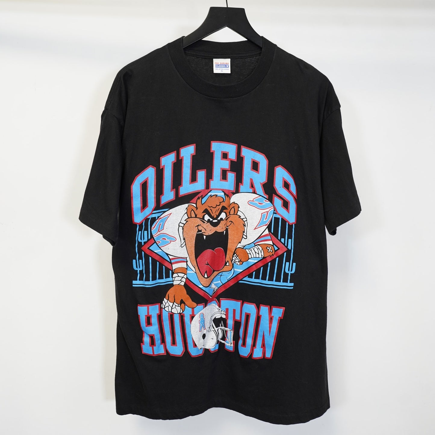 (XL) Vintage Houston Oilers Tasmanian Devil Single Stitch T-Shirt Men's XL Looney Taz