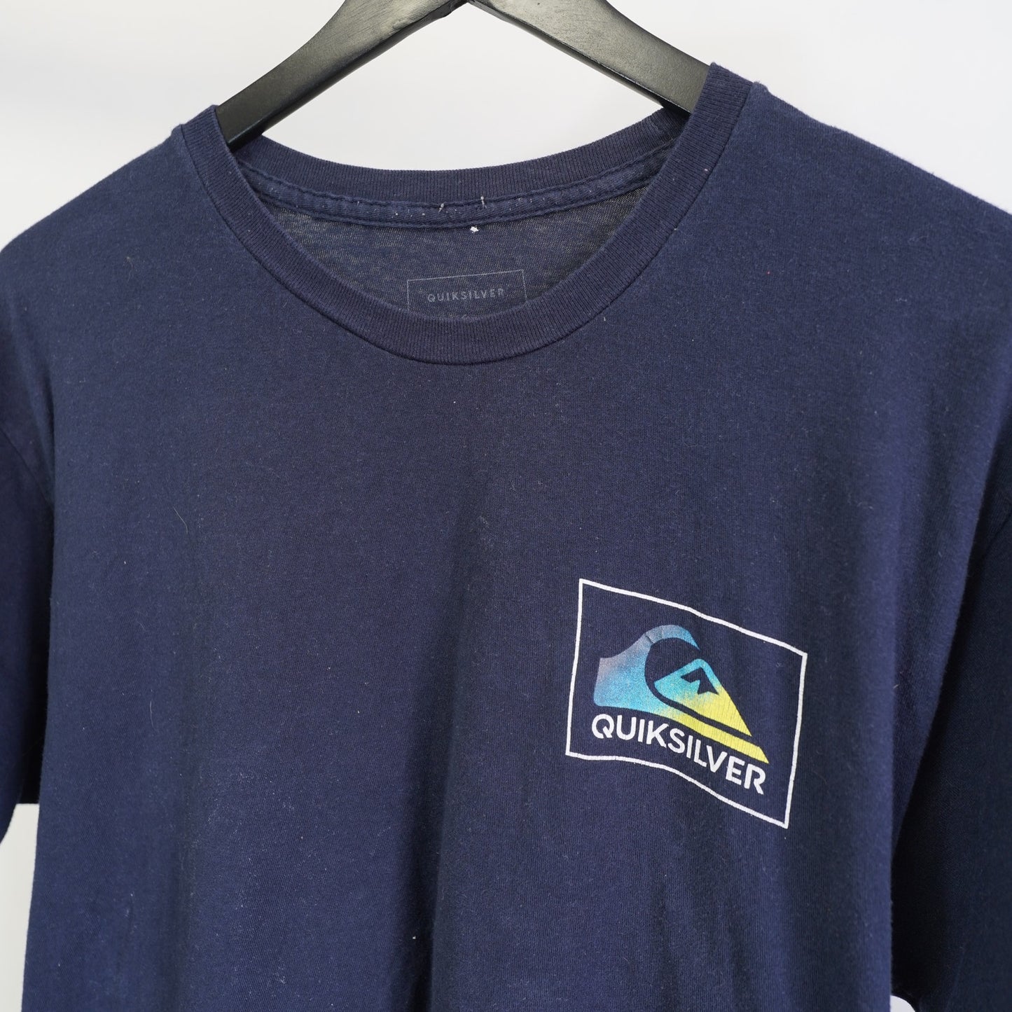 (L) Quick Silver 2000s Surf & Skate T-Shirt Men's L Navy Blue Surfing Y2K Beach