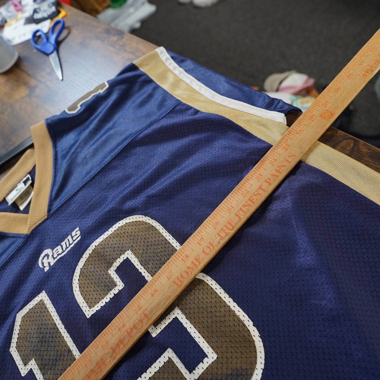 (XXL) Vintage St. Louis Rams Puma Kurt Warner Football Jersey Blue Y2K 2000s