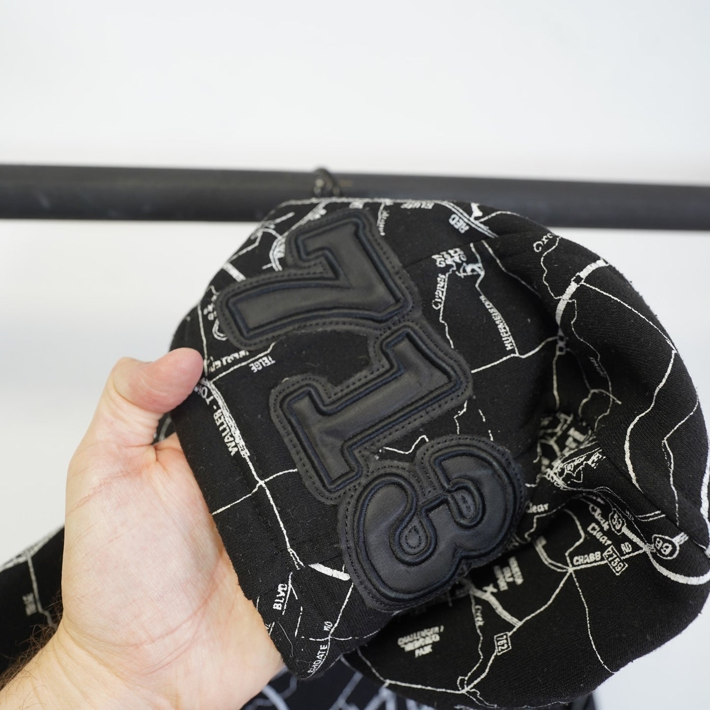 (XL) Vintage Houston City Map Embroidered Hip Hop Hoodie Men's XL Black Y2K Astros