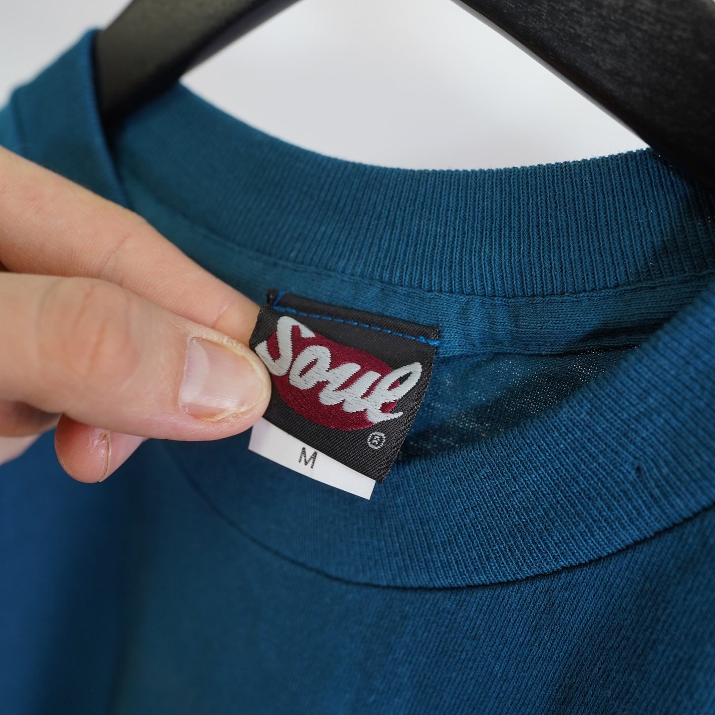 (M) Vintage Soul Skate & Surf Single Stitch Jesus T-Shirt Men's M Blue 90s Y2K God