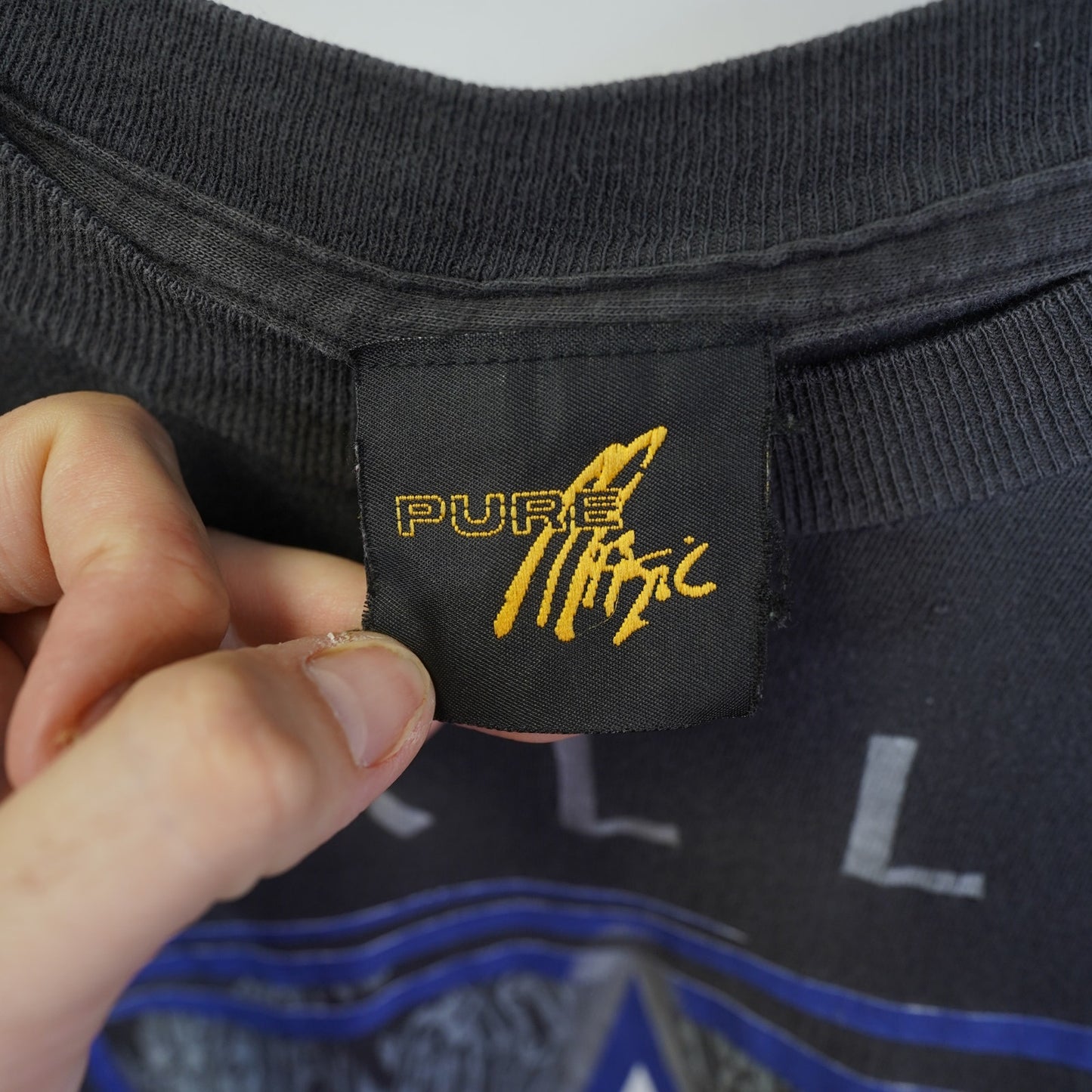 (XL) Vintage Dallas Cowboys Big Logo Pure Magic T-Shirt Men's XL Black 90s