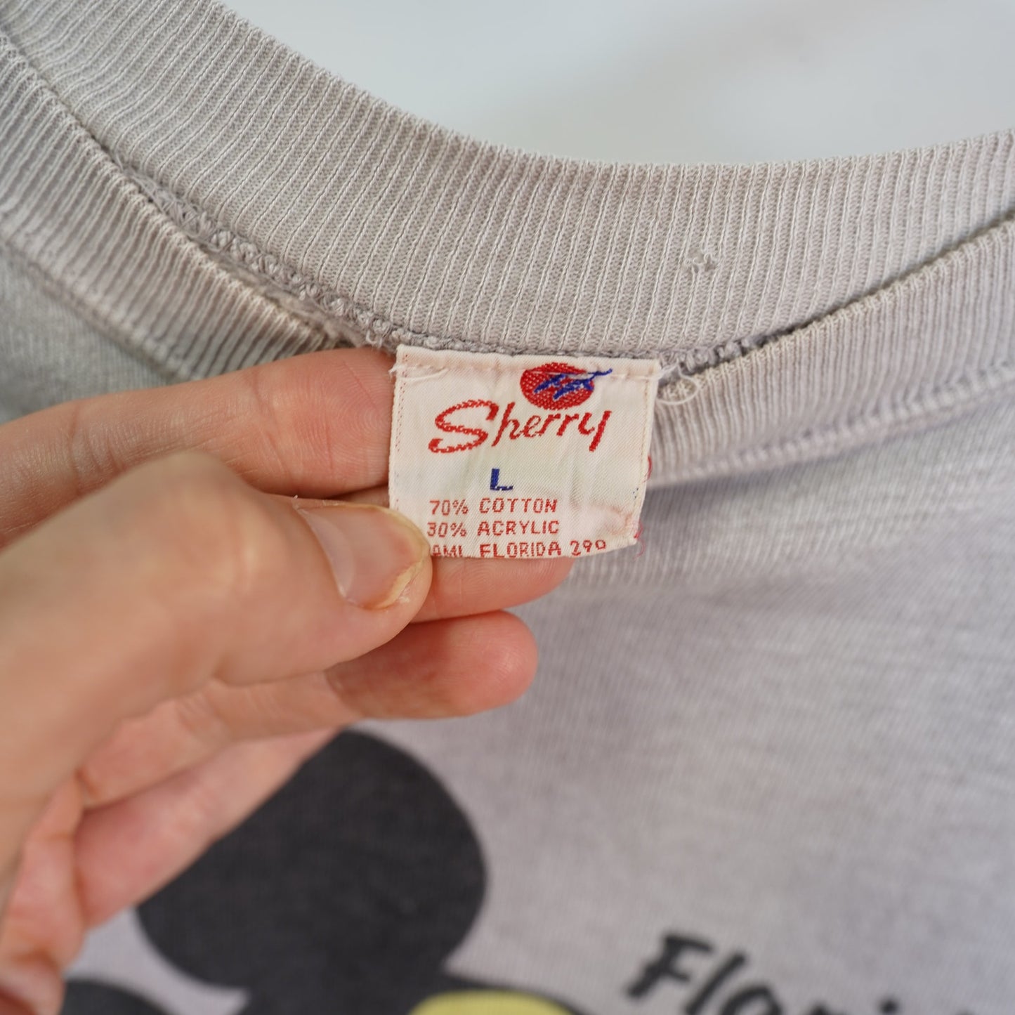 (M) Vintage Mickey Mouse Disney Crewneck Sweatshirt Men's M 1980s Gray Retro