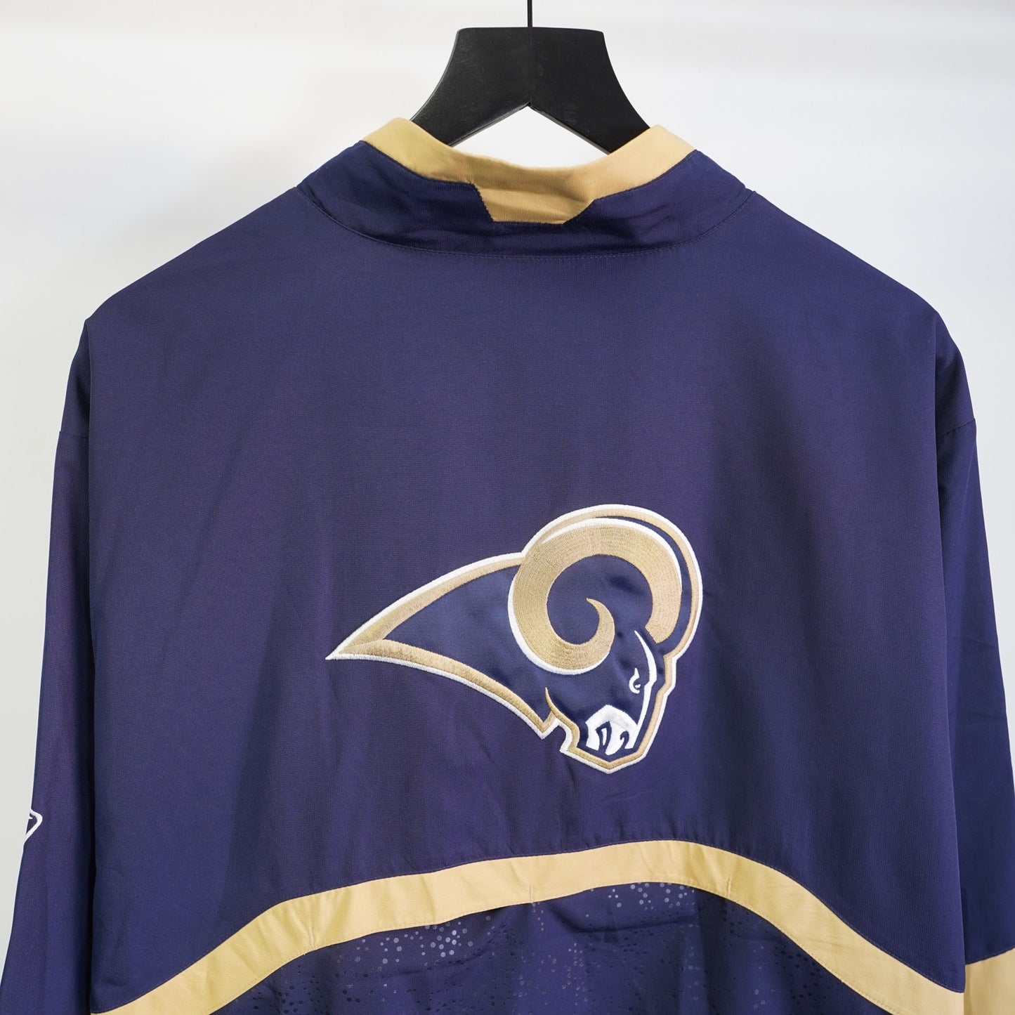 (L) Vintage St. Louis LA Rams Reebok 1/4 Zip Pullover Jacket Men's L Blue Y2K NFL