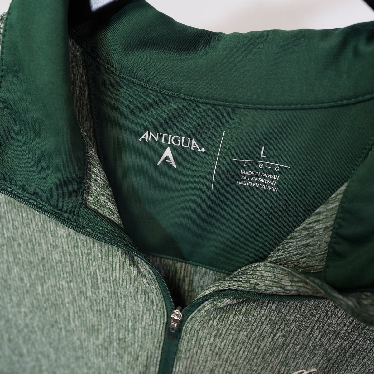 (L) Antigua Milwaukee Bucks Sewn 1/4 Zip Pullover Performance Sweater Men's L Green