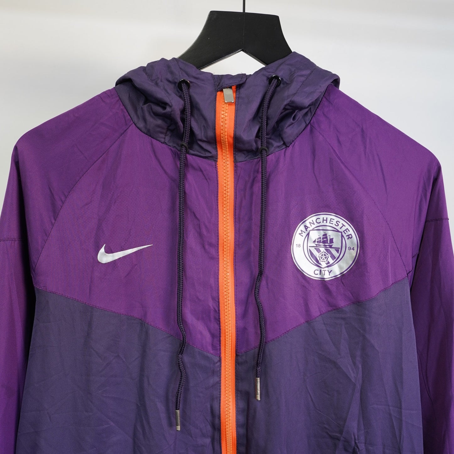(M) Nike Manchester City FC Purple Windbreaker Jacket Men's M Warm Up Tech
