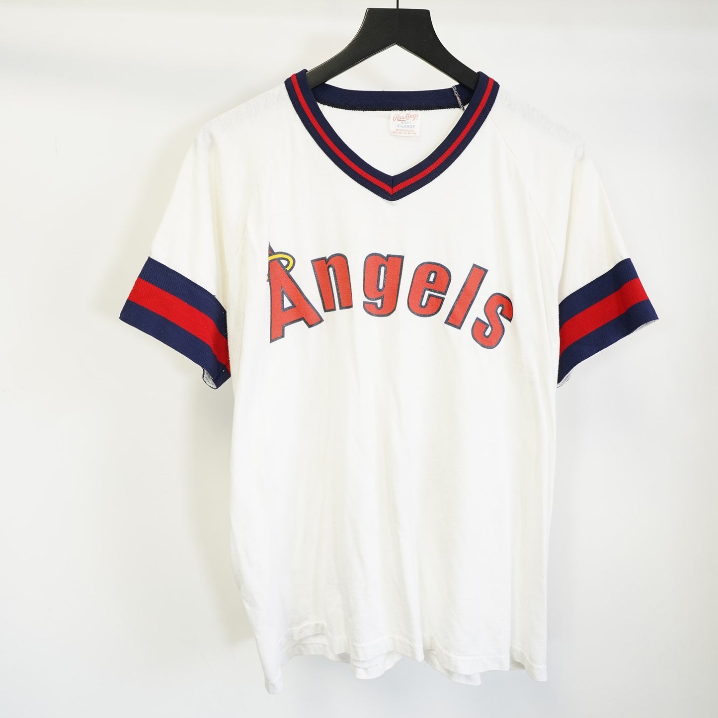 (XL) Vintage 1980s California Angels Rawlings Baseball Jersey T-Shirt Men's XL White