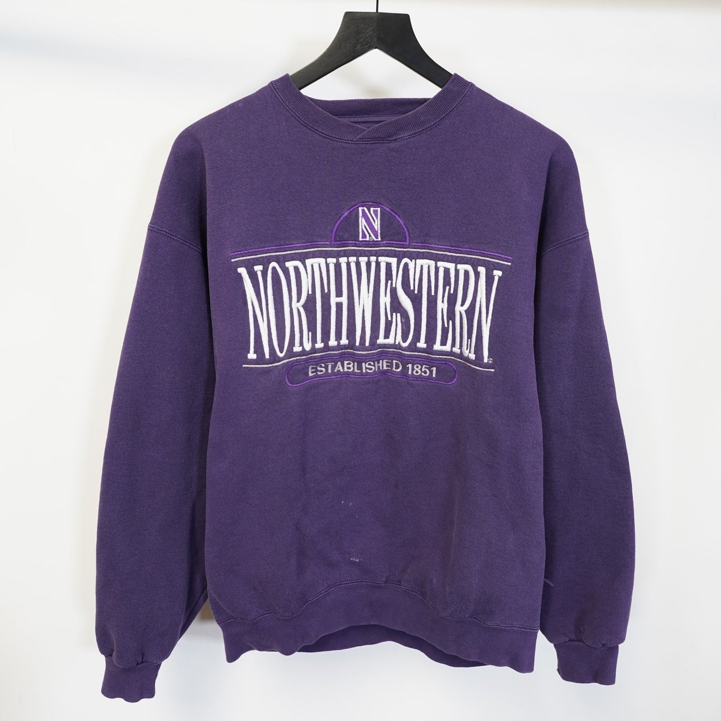 (L) Vintage Northwestern University Wildcats Sweatshirt Men's L Purple Galt Sand 90s