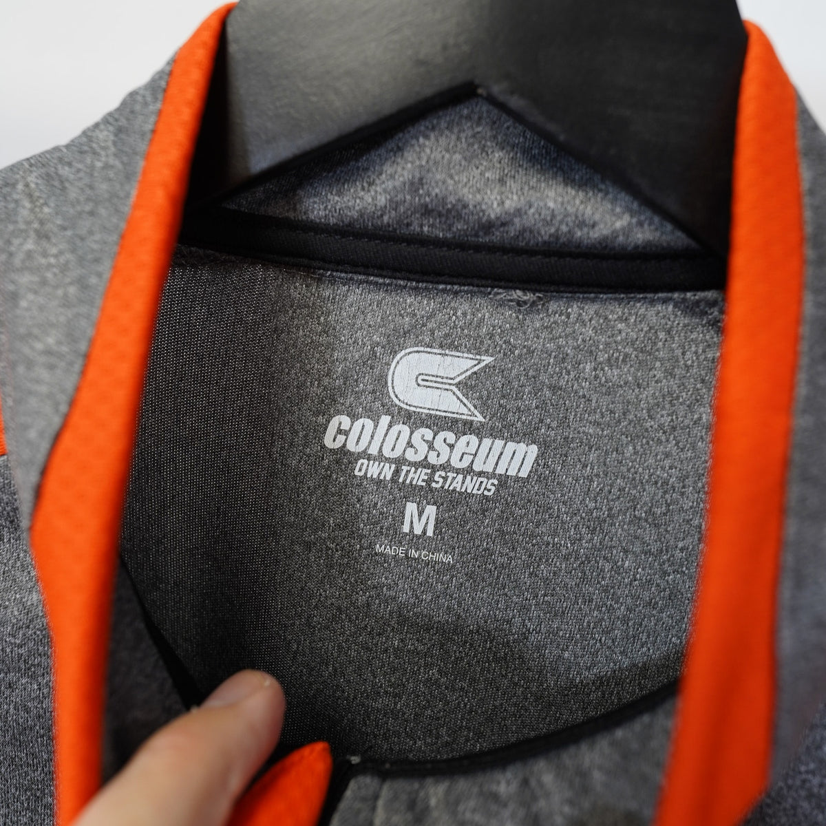 (M) Oklahoma State Cowboys 1/4 Zip Performance Pullover Mens M Gray Orange Colusseum