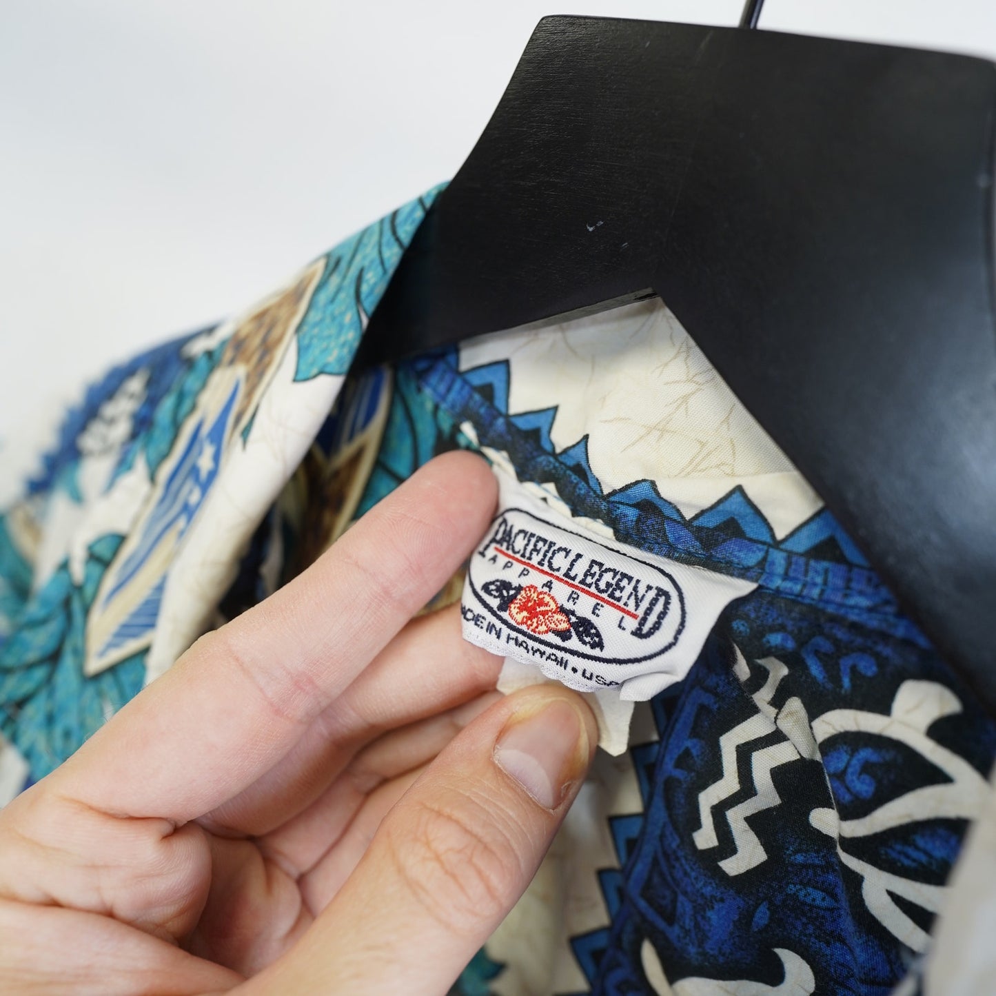 (XXL) Vintage 90s Pacific Legend Hawaiian Shirt Men's XXL Floral Tropical Surf Blue
