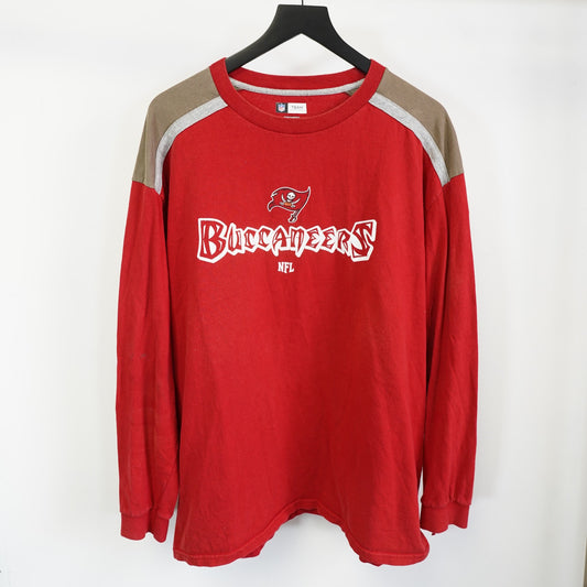 (XL) Tampa Bay Buccaneers Team NFL Cut & Sew Long Sleeve T-Shirt Men's XL Red