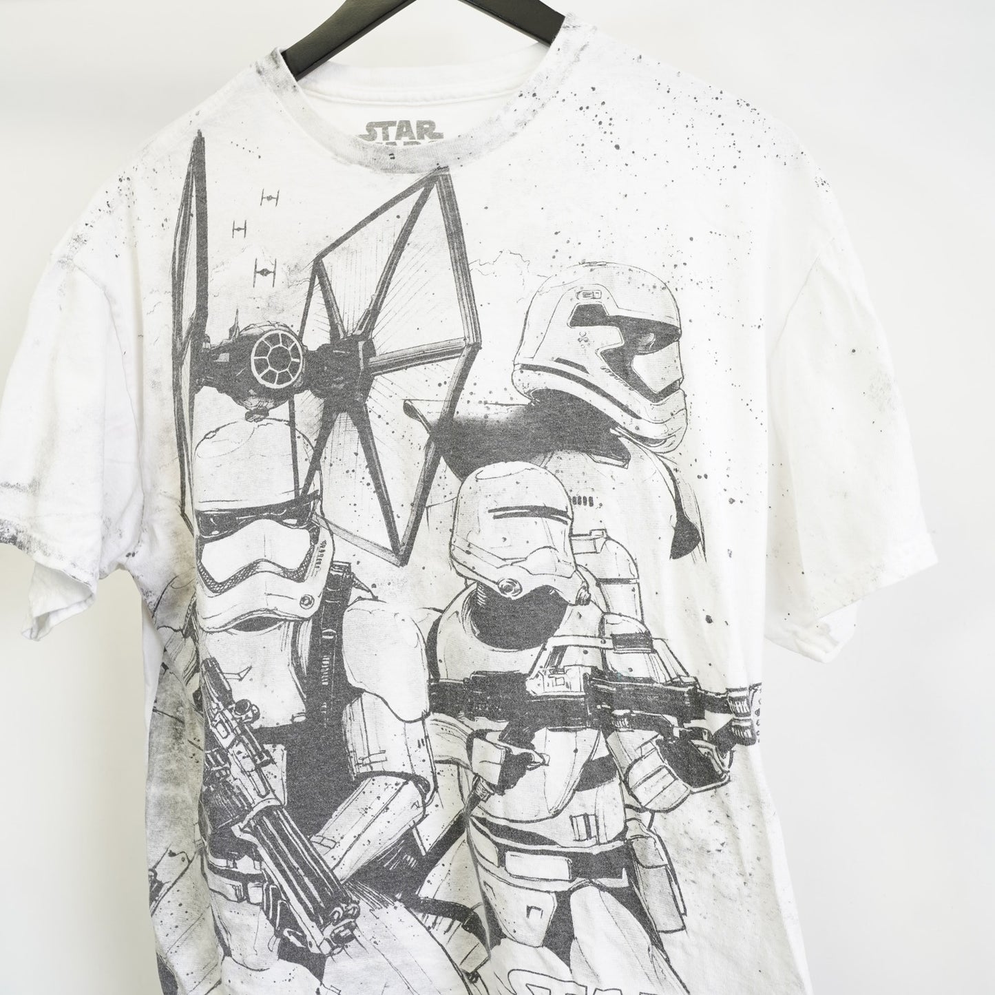 (XL) Star Wars Storm Troopers Force Awakens All Over Print T-Shirt Men's XL White