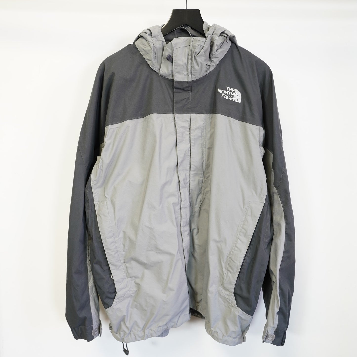 (XL) The North Face Hyvent Rain Jacket Men's XL Gray Waterproof Hooded Gorpcore Y2K