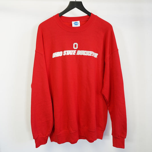 (XL) Vintage NCAA Ohio State Buckeyes Crewneck Sweatshirt Men's XL Red