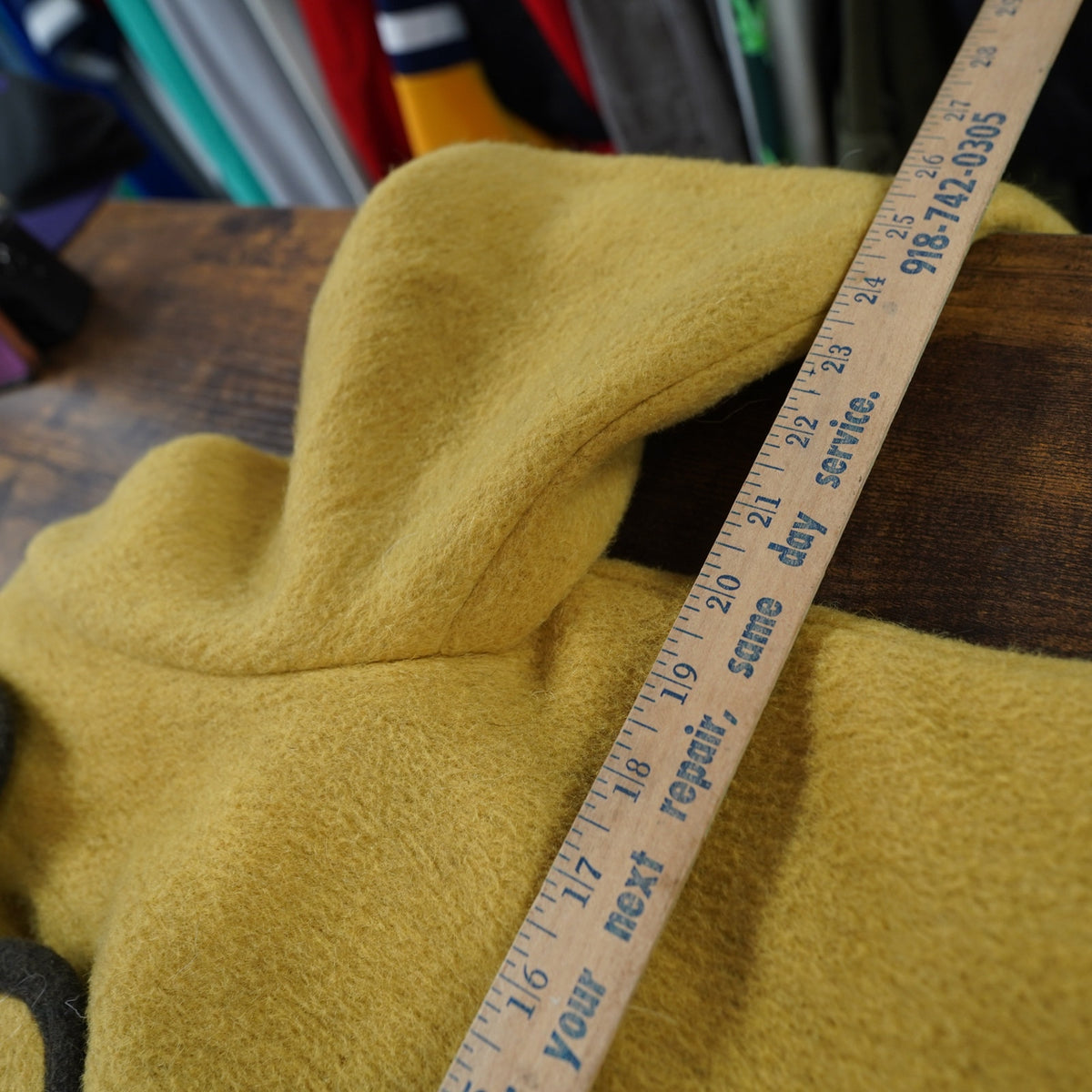 (Women's M) True Vintage Coatique International Yellow Wool Plaid Lined Coat Women's M