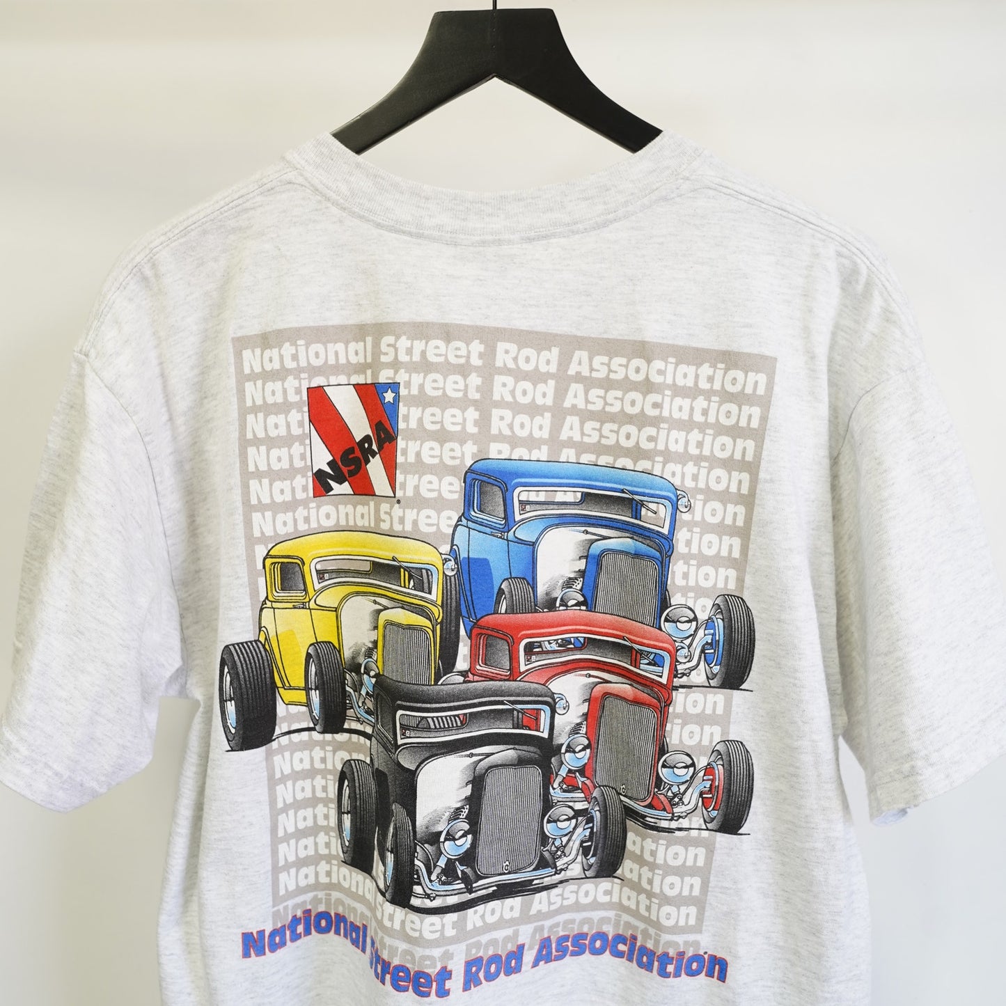 (L) Vintage Street Hot Rod Nationals Racing T-Shirt Men's L 2000s Gildan Gray Y2K
